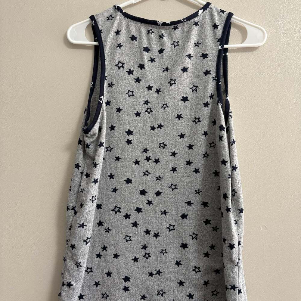 Lucky Brand Women's Gray with Blue Stars Tank Top - Picture 3 of 3